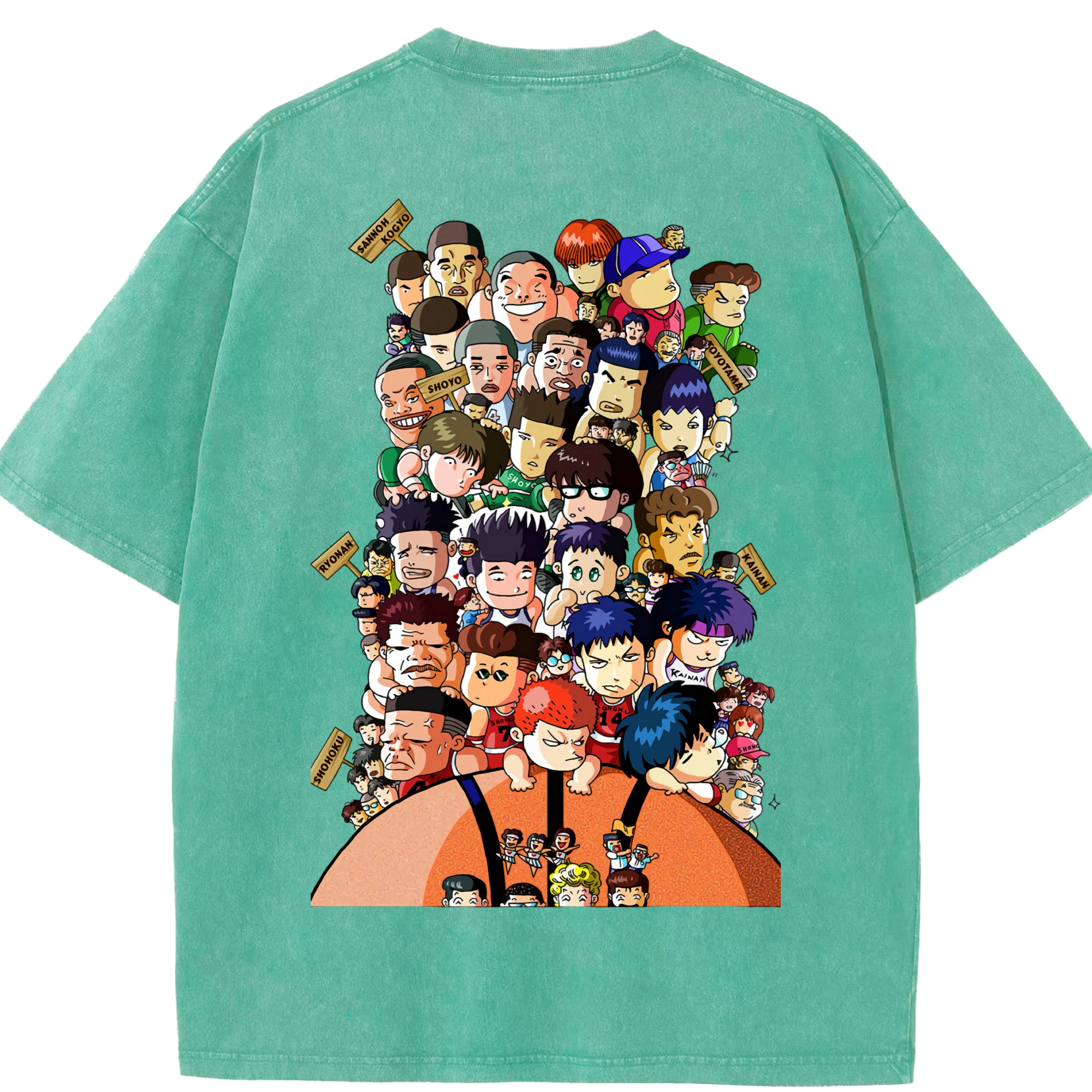 （画像用） SLAM DUNK／スラムダンク 綿100% ヴィンテージ風 半袖Tシャツ（背面プリント）